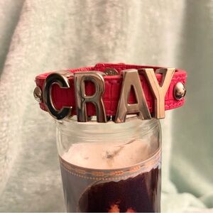BCBGeneration Pink Snap Close "CRAY" Bracelet & Mint clasp close “CRAY” Bracelet
